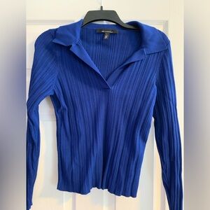 White House Black Market Royal Blue Ribbed Top